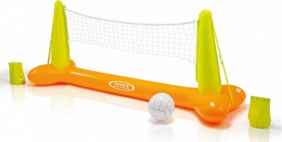 Set volejbolli për pishinë Intex me fryrje, 239 x 64 x 91 cm, me top, portokalli