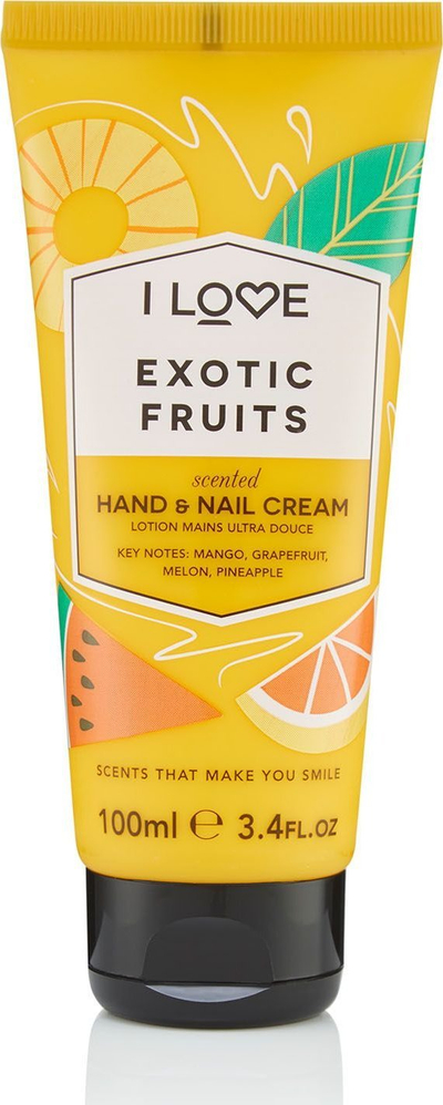 Krem për duar dhe thonj I Love Cosmetics Exotic Fruits, 100ml, aromë fruta ekzotike