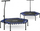 Trampolinë fitnesi Neo-Sport, 127 cm, 30 cm, e zezë/kaltër