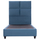 Krevat MILO HM652.09, tek, kadife, 90x200 cm, blu
