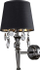 Llambë muri Vigo Black, 33.4 cm, me kristale zbukuruese, e zezë