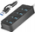 Hub USB LogiLink USB 3.2 Gen 1, 4 porta, me çelës për çdo port, i zi