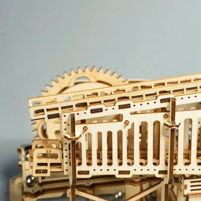 Puzzle druri ROKR Marble Squad, model mekanik 3D, për mosha 14+, ngjyrë dru natyrale