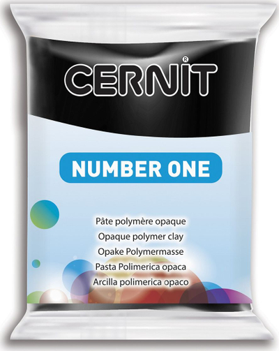 Balte polimerike Cernit Number One, 100g, e zezë