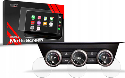 Film mbrojtës ekrani GRIZZ 3n1 MatteScreen për Skoda Kodiaq 2 2024-2025, anti-gishta, kundër reflektimit, i tejdukshëm