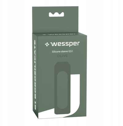 Shishe uji WESSPER B1 Borosilicate, 500 ml, me mbështjellës Olive Case, jeshile