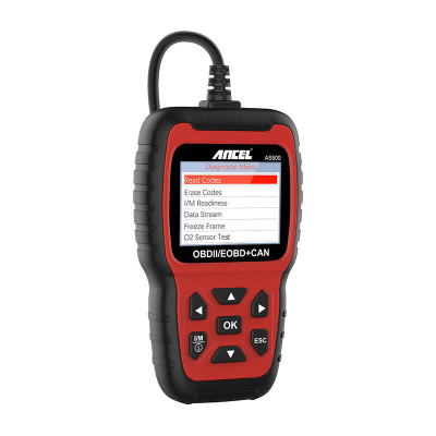 Skaner diagnostik OBD2 Ancel AS500, ekran LCD me ngjyra, i kuq e zi