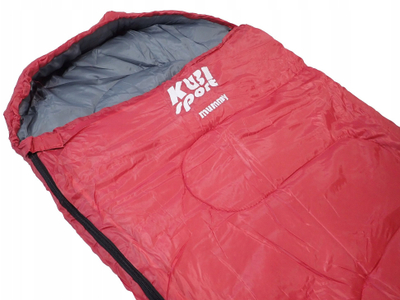 Thes fjetjeje kampingu Kubisport Mummy 1, 210 cm, veror, i kuq