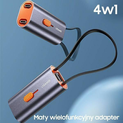 Kabllo USB Usams US-SJ560, 2x USB-C, 60W, argjendtë