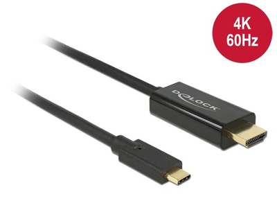 Kabllo USB Delock 85290, USB C në HDMI, 1m, i zi