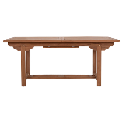 Tavolinë ngrënieje oborri Crander HM6376, zgjatshme 180-240x100x76cm, dru teak, ngjyrë natyrale