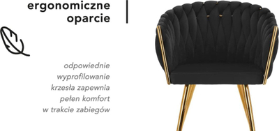 Karrige zyre 4Rico QS-GW06G, ergonomike, e zezë
