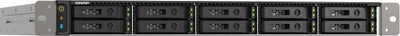 Server ruajtjeje QNAP TS-h1090FU, 10 slote U.2 NVMe, rack 1U, gri