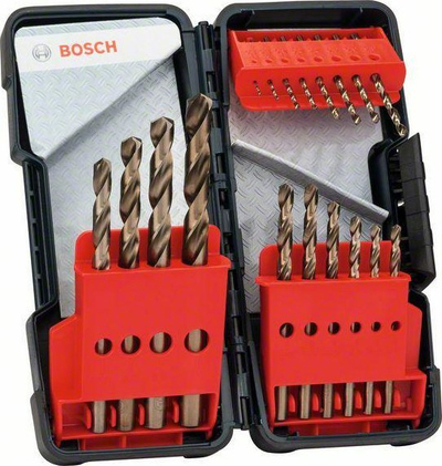 Set spiralash metali Bosch HSS Co, 18 copë, për inoks edhe hekur