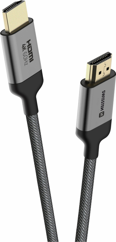 Кабел HDMI Swissten, HDMI во HDMI, 1m, 4K 60Hz, црн