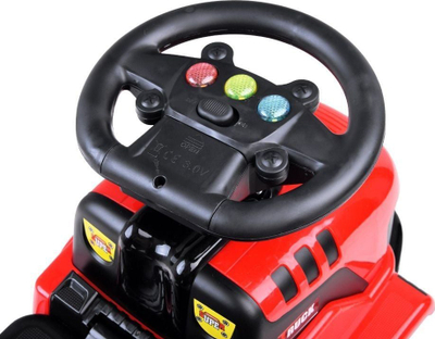 Traktor lodër kalërues ZA3746, me rimorkio, melodi, i kuq