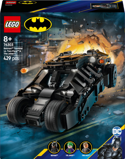 Set lodrash LEGO Batman Tumbler kundër Two Face dhe Joker, me figurina, shumëngjyrësh
