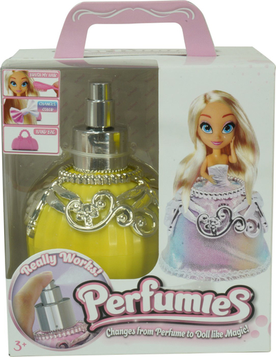 Lodër gocë Perfumies Doll Chloe Love, me shishe parfum, e verdhë
