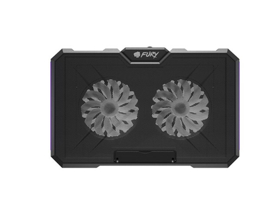 Ftohës laptopi Fury Gunbai G3, deri 17.3", 2 ventilatorë 120 mm, RGB, i zi