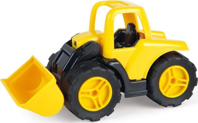 Lodër bulldozer Lena Truckies, plastikë ABS, rrota gome, i verdhë