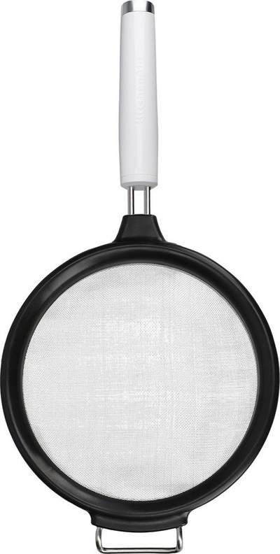 Sitë kuzhine KitchenAid Stainless Steel Mesh, çelik inox, dorezë plastike, e bardhë