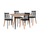 Set tavolina me karrige 5-pjesësh HM11024.02 120×70×76,5 cm, zezë