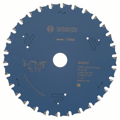 Teh rrethor Bosch Expert for Steel 2608643054, 160mm, 30 dhëmbë, metalik