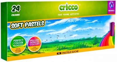 Set pastel të butë Cricco, 24 ngjyra, shumëngjyrëshe