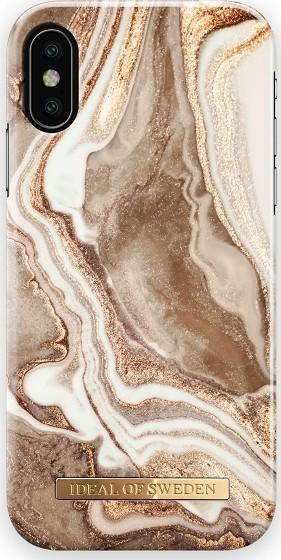 Mbulesë telefoni iDeal of Sweden Golden Sand Marble, për iPhone X Xs, plastike, ngjyrë ari bezhë