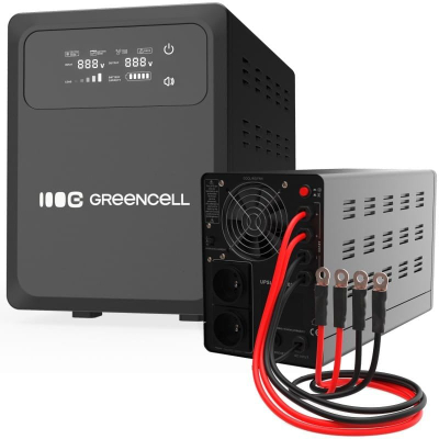 UPS Green Cell PowerCore 1500VA, 1000W, sinusoide e pastër, me ekran