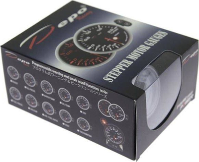 Matës temperature uji DRacing DEPO PK, 52mm, me ndriçim LED, i zi