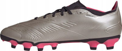 Këpucë futbolli Adidas Predator League MG IF6383, për burra, me shollë për shumë lloje fushash, ngjyrë argjendtë