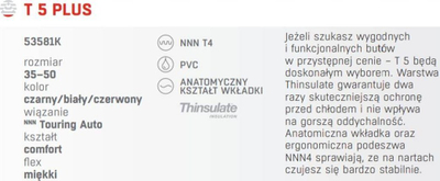 Çizme ski nordike Alpina T5 Plus, NNN T4, Thinsulate, të zeza