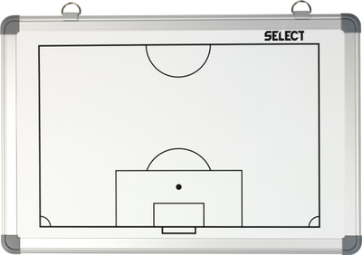 Tabla taktike futbolli Select 45x30cm, me magnet, me çantë, e bardhë