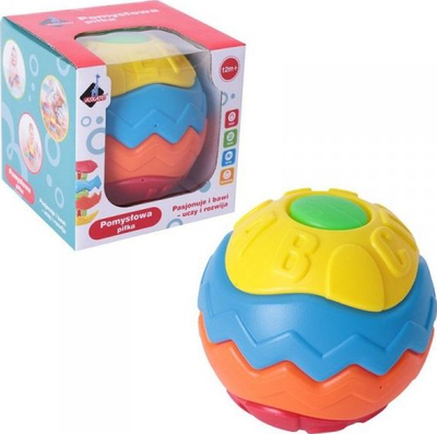 Lodër interaktive Inventive Ball Askato, top dhe unaza montuese, shumëngjyrëshe