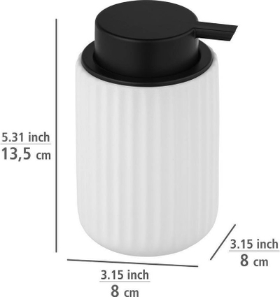Dozator sapuni Home24 Belluno, plastik, i bardhë
