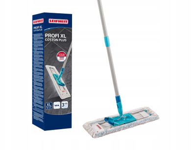 Mop dyshemeje Leifheit Profi XL Cotton Plus 55456, 42 cm, foot click, gri