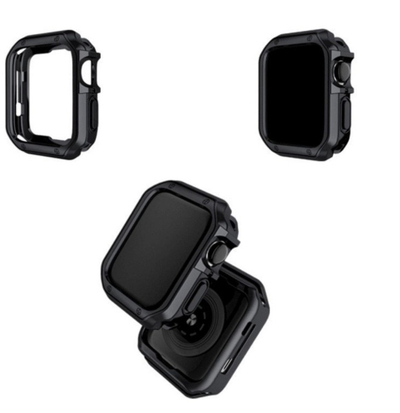 Kuti mbrojtëse Hurtel Soft Strong për Apple Watch 42mm Series 1 2 3, TPU, e zezë