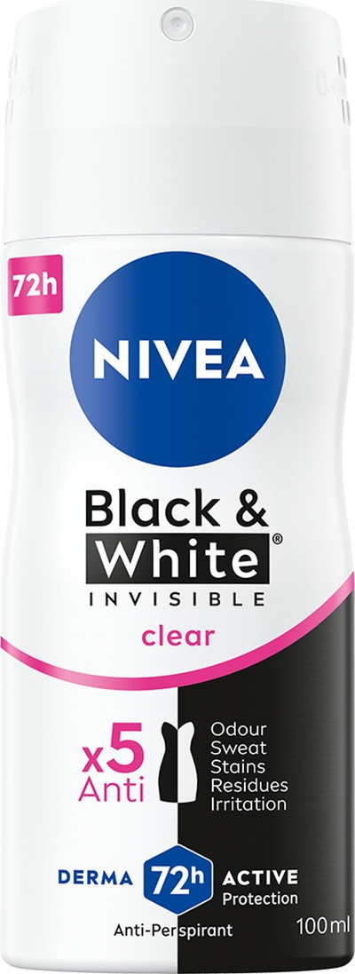 Antiperspirant Nivea Black and White, spray, 100ml