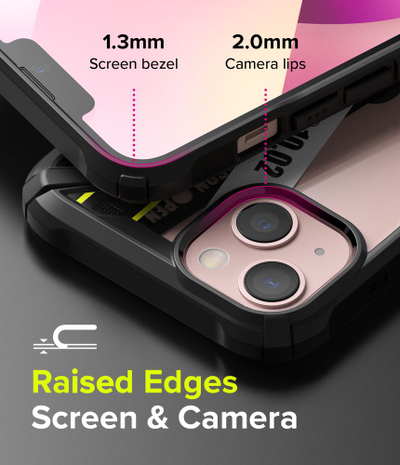 Kllasë telefoni Ringke Fusion X për iPhone 13 Mini 5.4\", e zezë e tejdukshme