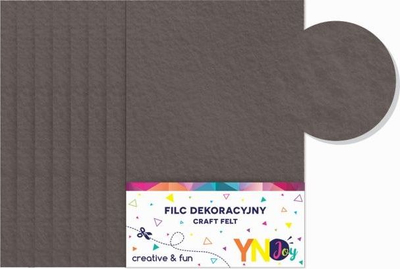 Letër filci dekorative Interdruk A4, set me 8 copë, gri