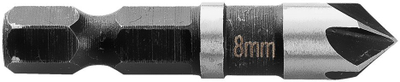 Frezë fazonuese Graphite Fazownik Hex, 8mm, shank 1/4", dyngjyrëshe