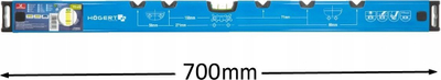 Nivel murature Högert HT4M451, 700 mm, për hidraulistë, blu