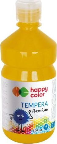 Bojë tempera Happy Color Premium, 500ml, e verdhë e errët