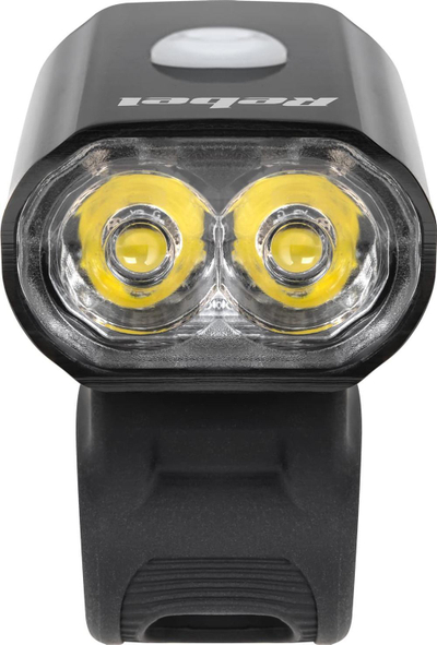 Dritë e përparme biçiklete Rebel, e rikarikueshme, 2 LED, IPX4, e zezë