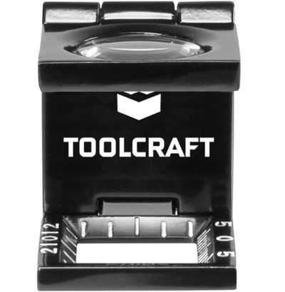 Lupë Toolcraft 1505088, zmadhim 10x, lente 14 mm, me çantë