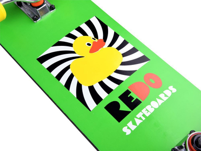 Skateboard Jakks Pacific ReDo Gallery Pop Rubber Duck, platformë e gjerë, për kalamoj dhe të rinj, shumëngjyrësh