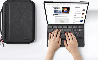 Këllëf tableti Tomtoc FancyCase B06 për iPad Pro 12.9\", material EVA, i zi
