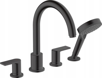 Bateri për vaskë Hansgrohe Vernis Cover Set, 4 vrima, 211mm, e zezë mat