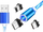 Kabllo magnetike KK21S 3 ne 1, 1m, me LED, blu